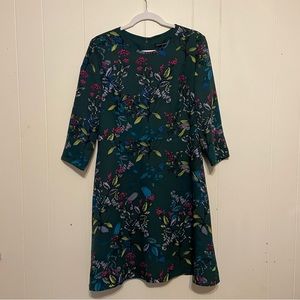 NWOT Banana Republic A-Line Green Floral Dress - 8